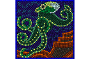 Grande pieuvre (mosaïque) - pochoirs avec motifs carrés