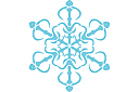 Sneeuwvlok V - sjablonen met sneeuw en vorst