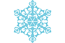 Sneeuwvlok VII - sjablonen met sneeuw en vorst