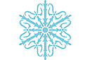 Sneeuwvlok IIX - sjablonen met sneeuw en vorst