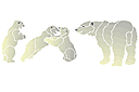 Ours polaires - pochoirs avec des animaux