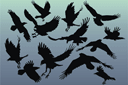 13 raven - stencils met silhouetten en contouren