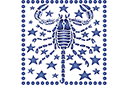 Scorpion Art Nouveau - pochoirs avec horoscopes et signes du zodiaque