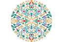 Tapis central 2 - pochoirs avec motifs arabes