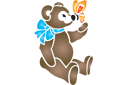 Teddybeer 3 - stencils met kinderspeelgoed