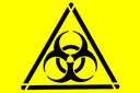 Danger biologique - pochoirs avec différents symboles
