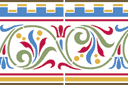 Bordure médiévale 08 - pochoirs pour bordures classiques