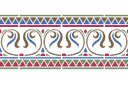 Randpatroon 09а - sjablonen met klassieke randen