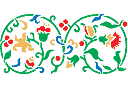 Bordure de fleurs et de baies 2 - pochoirs pour bordures classiques