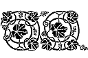 Motif de bordure 017 - pochoirs pour bordures avec plantes