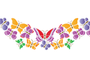 Vlinderrand - stencils met vlinders en libellen