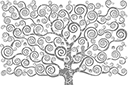 De boom van Klimt - stencils met bomen en struiken