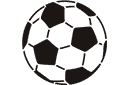 Voetbal - stencils met verschillende objecten en voorwerpen