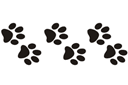 Empreintes de pas de chat 1 - pochoirs avec des animaux