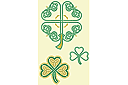 Trèfle - pochoirs avec motifs celtiques