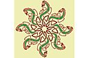 Étoile du Dragon - pochoirs avec motifs celtiques