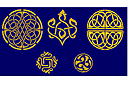 Nœuds 1 - pochoirs avec motifs celtiques
