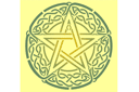 Pentagramme celtique 94 - pochoirs avec motifs celtiques