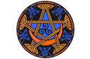 Pentagramme celtique 95 - pochoirs avec motifs celtiques
