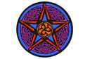 Pentagramme celtique 96 - pochoirs avec motifs celtiques