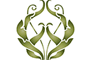 Couronne de feuilles - pochoirs à motifs classiques