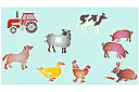 Boerderij - stencils met boerderijdieren
