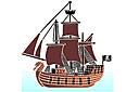 Piratenschip - stencils met piraten