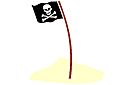 Piraten vlag - stencils met piraten