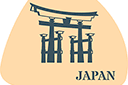 Japan - sjablonen met herkenningspunten en gebouwen
