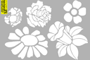 Bloemenset 08 - kleine stencils met eenvoudige sets