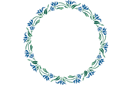 Cercle de fleurs 43 - pochoirs avec jardin et fleurs sauvages