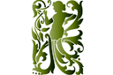 Silhouet in acanthus - stencils met silhouetten en contouren