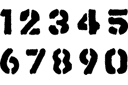 Nummers PRODUCT - stencils met teksten en sets letters