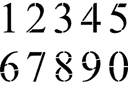 TIMES-nummers - stencils met teksten en sets letters