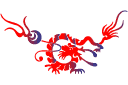 Chinese draak - draken sjablonen