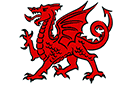 Draak van Wales - draken sjablonen