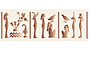 Bordure égyptienne 3 - pochoirs de style égyptien