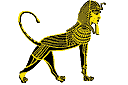 Sphinx - pochoirs de style égyptien