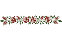 Motif rose 100 - pochoirs avec jardin et roses sauvages