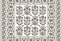 Grand tapis anglais - pochoirs à motifs classiques
