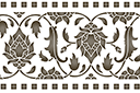 Bordure anglaise 114 - pochoirs à motifs classiques
