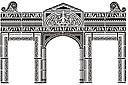 Colonnade - pochoirs avec les points de repère d'ephèse