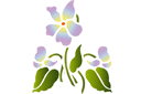 Violet 70 - pochoirs avec jardin et fleurs sauvages