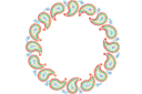 Cercle paisley hérissé - pochoirs avec motifs indiens