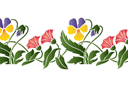 Viooltjes - stencils met tuin- en veldbloemen