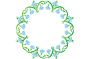 Sneeuwklokje cirkel - sets van sjablonen in dezelfde stijl
