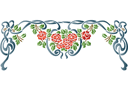 Roses et rubans 41 - pochoirs avec jardin et roses sauvages