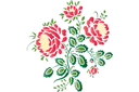 Motif pivoine 44 - pochoirs avec jardin et fleurs sauvages