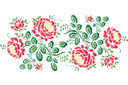 Motif Pivoine 44 - pochoirs avec jardin et fleurs sauvages