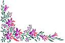 Le coin des lys - pochoirs avec jardin et fleurs sauvages